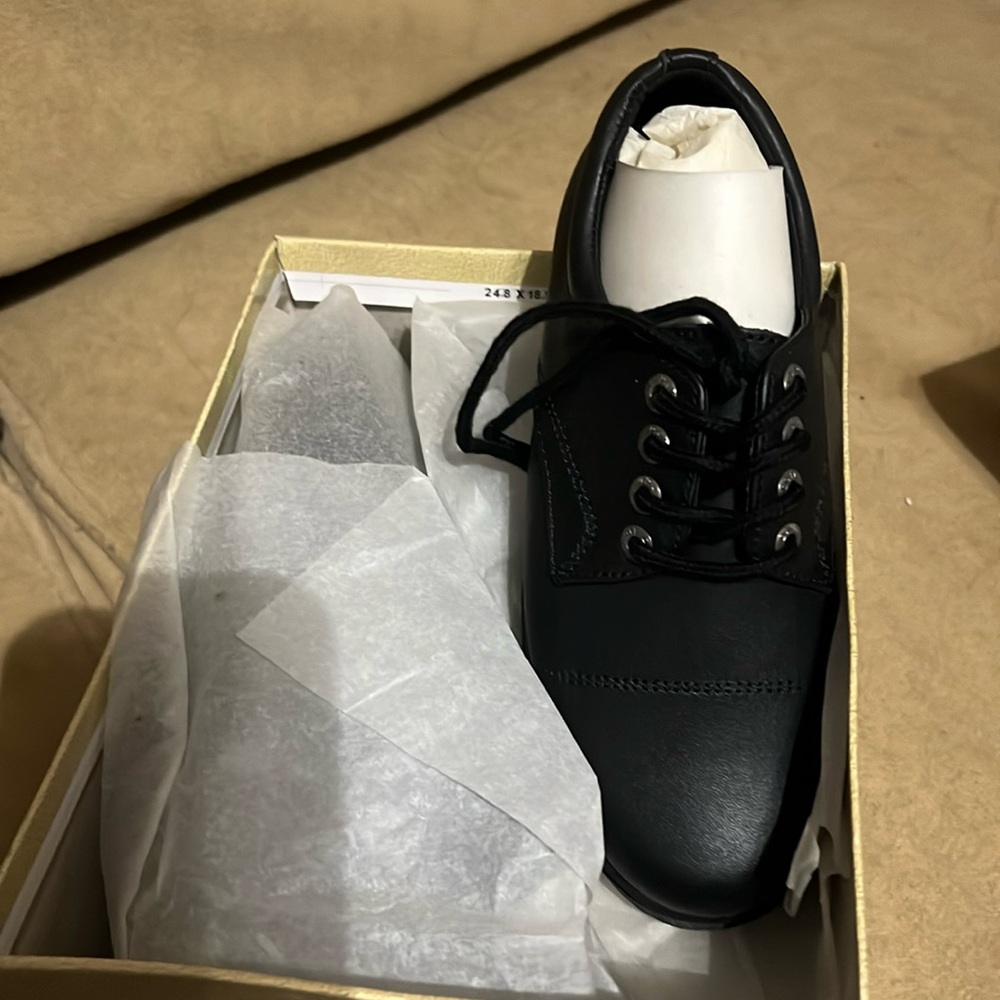 Boys Black Leather Shoes